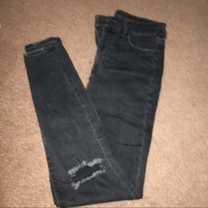 very high waisted black jeans